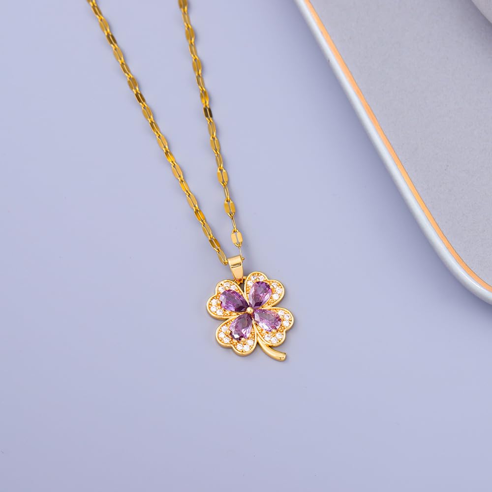 Four-Leaf Clover Purple Amethyst