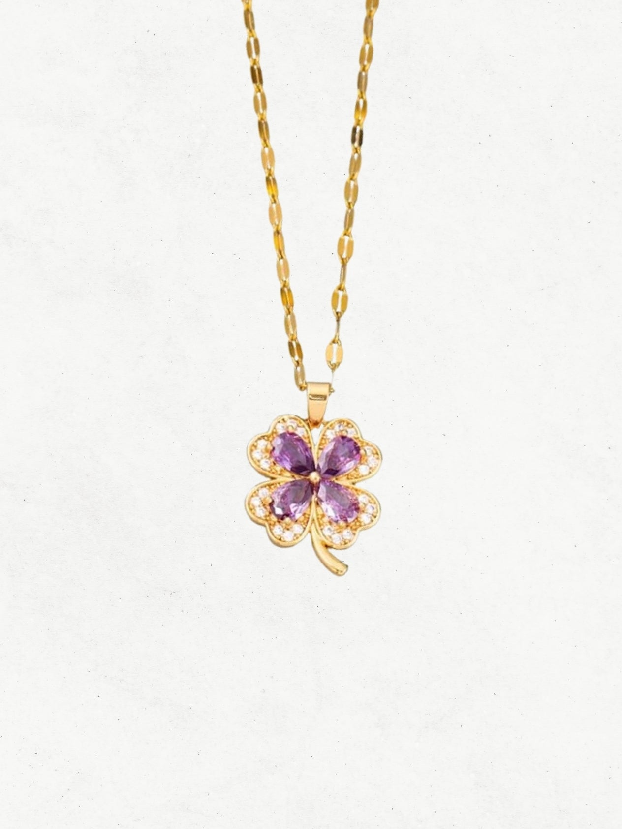 Four-Leaf Clover Purple Amethyst