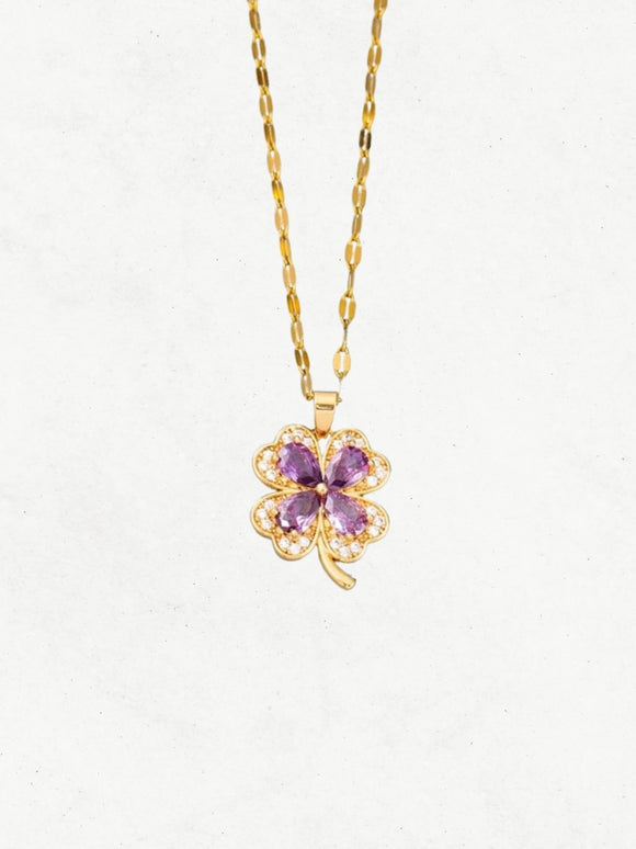 Four-Leaf Clover Purple Amethyst