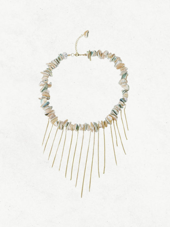 The Isla Shell Tassel Necklace