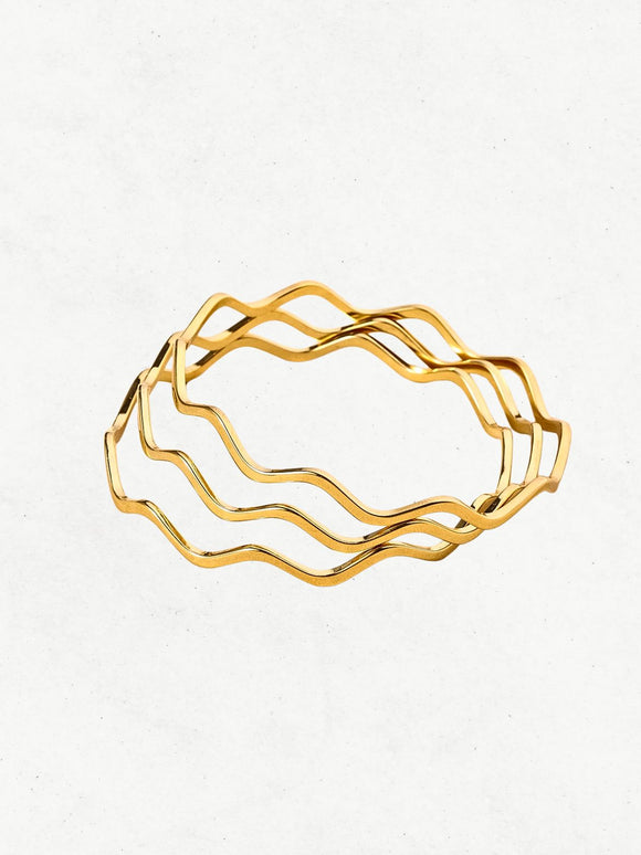 Aurora Wave Stacked Bracelet